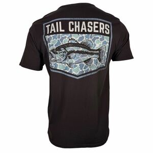 Tail Chasers Men’s T-shirt Bass Camo Black Graphic T-Shirt
